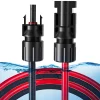Elfcam - 2 Câbles Solaires 4mm² 20m, Connecteurs M/F, 12AWG, DC1500V, IP68, Anti-UV, Certifié TUV