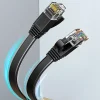 Elfcam - 10m Câble Ethernet RJ45 Cat7 Flat Blanc, 10Gbps 600MHz, Cuivre, SFTP, Anti-Bruit, PC, Modem, Routeur