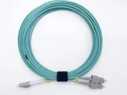 Elfcam - 100m Câble à Fibre Optique OM3 SC/UPC à LC/UPC Multimode Duplex 50/125um LSZH