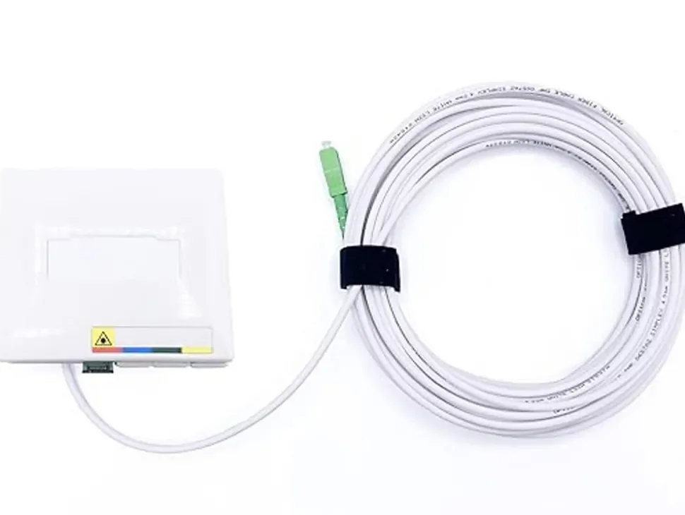 Elfcam - 50m Câble Fibre Optique SC/APC à SC/APC, Simplex Monomode 4,0mm avec PTO, Rallonge Fibre sans Perte
