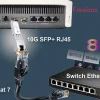 Elfcam - Module SFP+ 10GBase-T RJ45 - 30 m sur Câble Ethernet Cat7/Cat8, Compatible Freebox Ultra