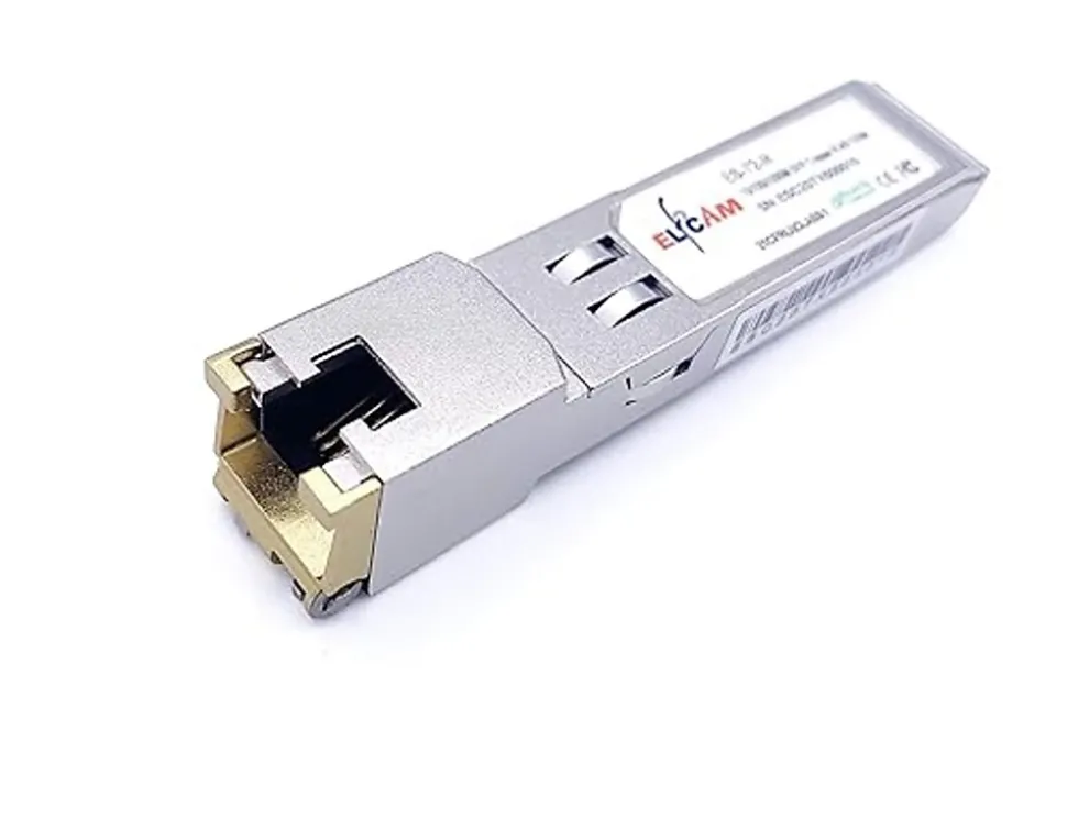Elfcam - 1x Module SFP RJ45 Cuivre 1,25 Gbps - 10/100/1000Base-T, Transceiver Haute Compatibilité Multi-Rate