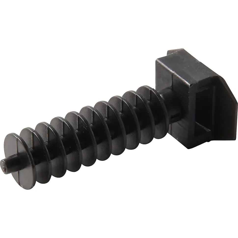 25 embases de fixation sur maçonnerie Diall pour collier de serrage 9 mm noir