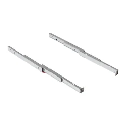 Emuca Coulisses de table télescopique Shot, Aluminium, Inox anodisé
