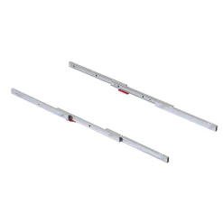 Emuca Coulisses pour table à rallonge Coktail Reverse H35, Aluminium, Inox anodisé