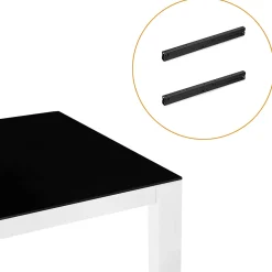 Emuca Ensemble de mécanismes de levage pour tables basses, permette elevare la mesa 192mm, Acier, Peint en noir