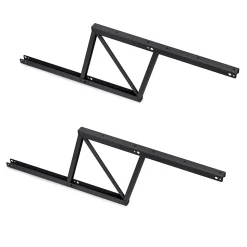 Emuca Ensemble de mécanismes de levage pour tables basses, permette elevare la mesa 192mm, Acier, Peint en noir