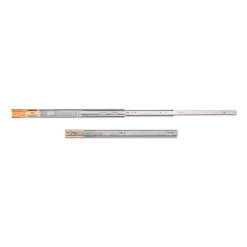 Emuca Jeu de coulisses à billes pour tiroir à sortie totale, hauteur 45mm, longueur 600mm, Acier, Zingué