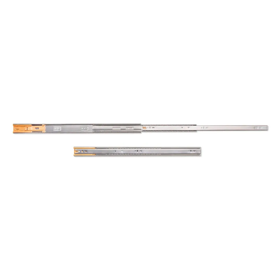 Emuca Jeu de coulisses à billes pour tiroir à sortie totale, hauteur 45mm, longueur 600mm, Acier, Zingué