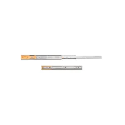Emuca Jeu de coulisses à billes pour tiroirs à sortie totale, fermeture amortie, hauteur 45mm, longueur 400mm, Acier, Zingué