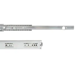 Emuca Jeu de coulisses à billes à sorties totale avec supports, hauteur 45mm, longueur 300mm, Acier, Zingué
