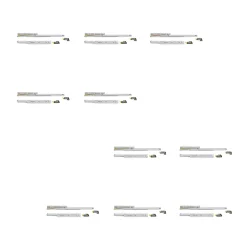 Emuca Lot de 10 jeux de coulisses de tiroir invisible Silver, à sortie totale, avec fermeture amortie et loqueteau, profondeur