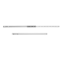Emuca Lot de 5 jeux de coulisses de tiroir, roulement à billes, hauteur 17mm, profondeur 278mm, sortie partiel, Zingué