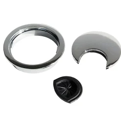 Emuca Lot de 7 passe-câbles circulaires, diamètre 80mm, à encastrer Zamak, Chromé,