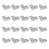 Emuca Lot de 20 pieds pour meuble Alumix 8, hauteur 12mm, Plastique, Peint en aluminium