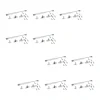 Emuca Lot de 10 pistons pour portes Relevable H, 5kg, course 100mm, avec loquets, acier et plastique, gris métallisé