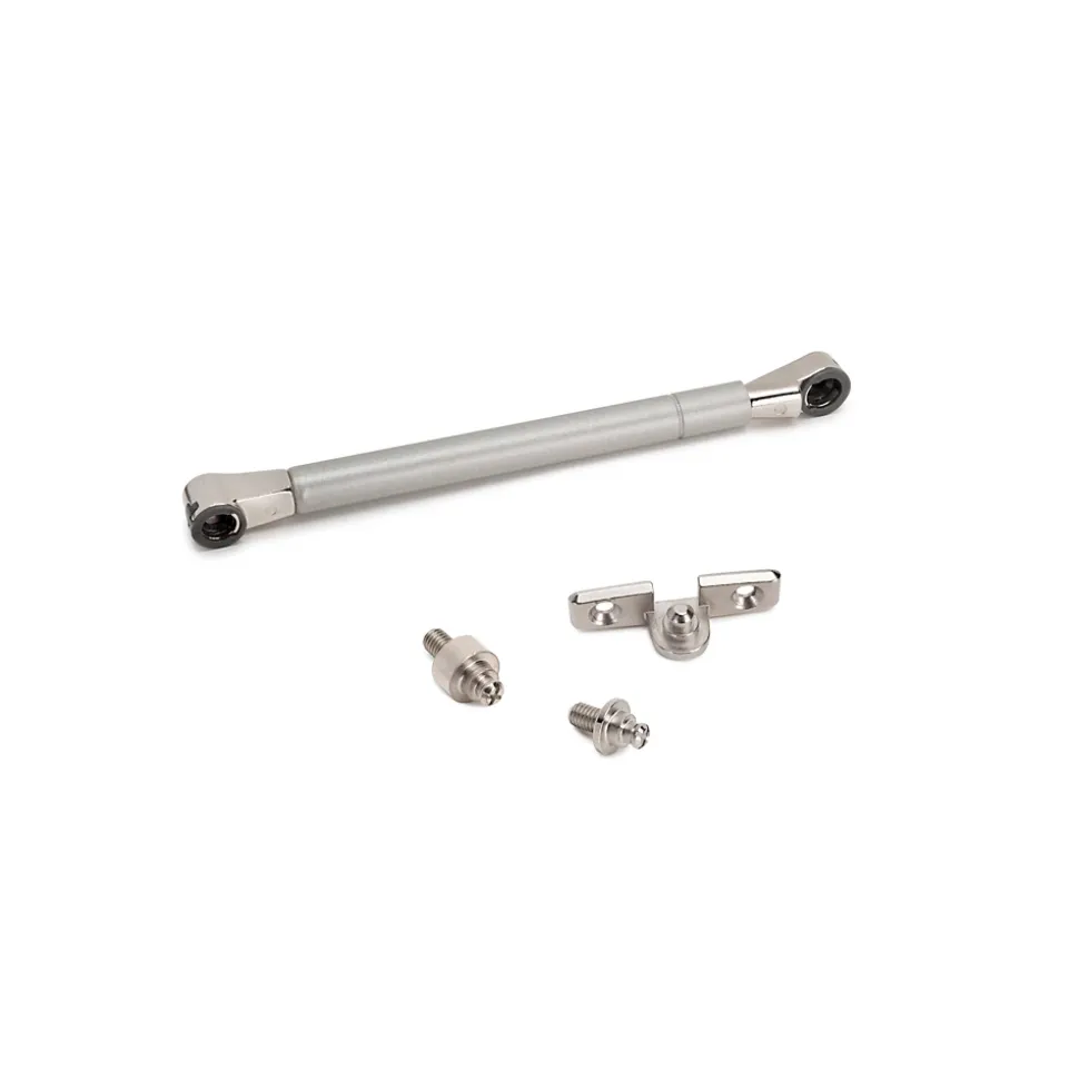 Emuca Piston de porte relevable Thin, diamètre 12mm, avec loquets, 10kg, acier et plastique, nickelé mat