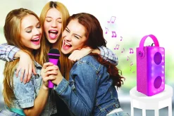 Enceinte Bluetooth lumineuse Rose avec micro