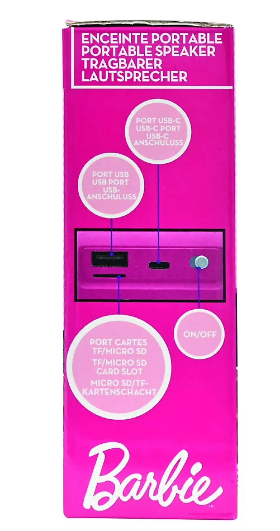 Enceinte Bluetooth portable Barbie
