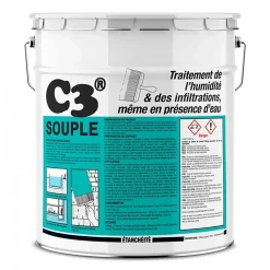 Enduit de cuvelage C3 enduit ciment étanchéité hydrofuge béton PROCOM-17,5 Kg-Gris