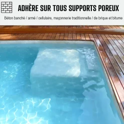 Enduit Piscine Hydrofuge - Etanchéité Piscine & Cuvelage : ARCACIM PISCINE Blanc - Offre Spéciale : 5 x 25 Kg - ARCANE INDUSTRIES