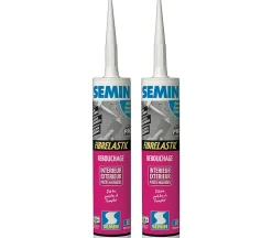 2 Enduits de Rebouchage Fibrelastic Semin, Fissures Vivantes, Cartouche 310 ml