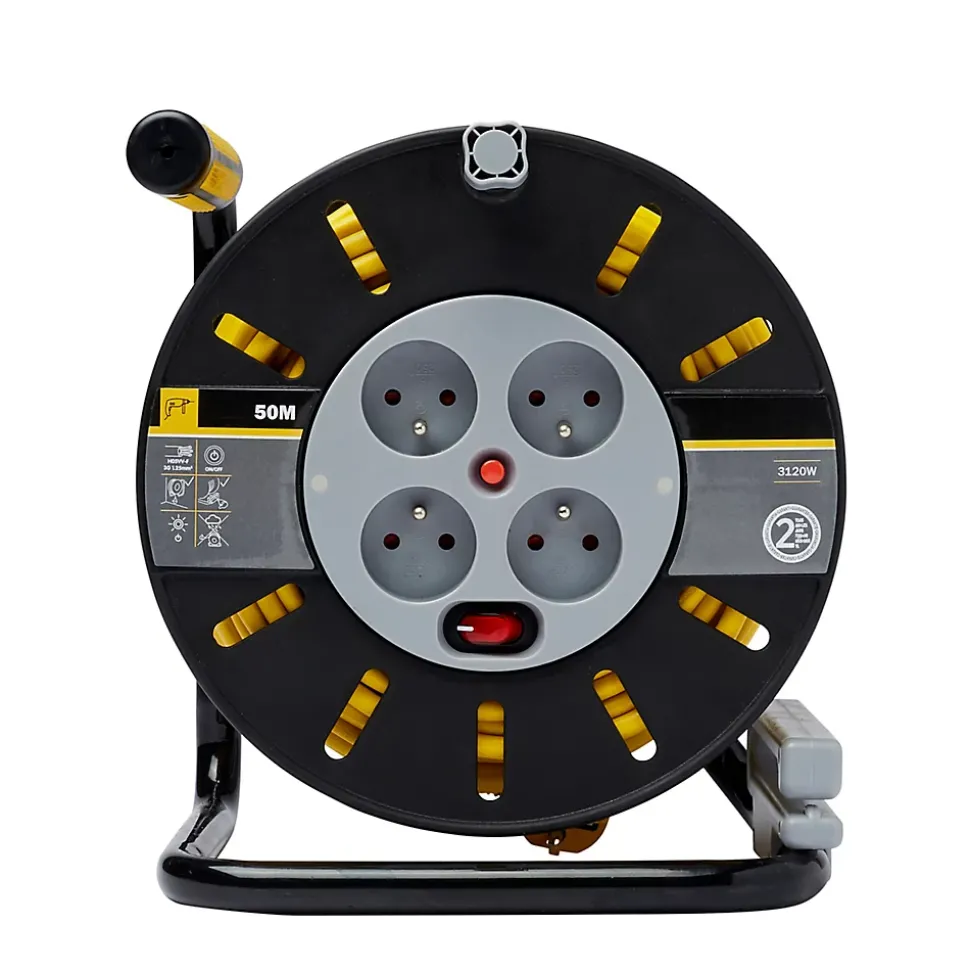 Enrouleur de bricolage Diall HO5VVF 3G1.5mm², 50m