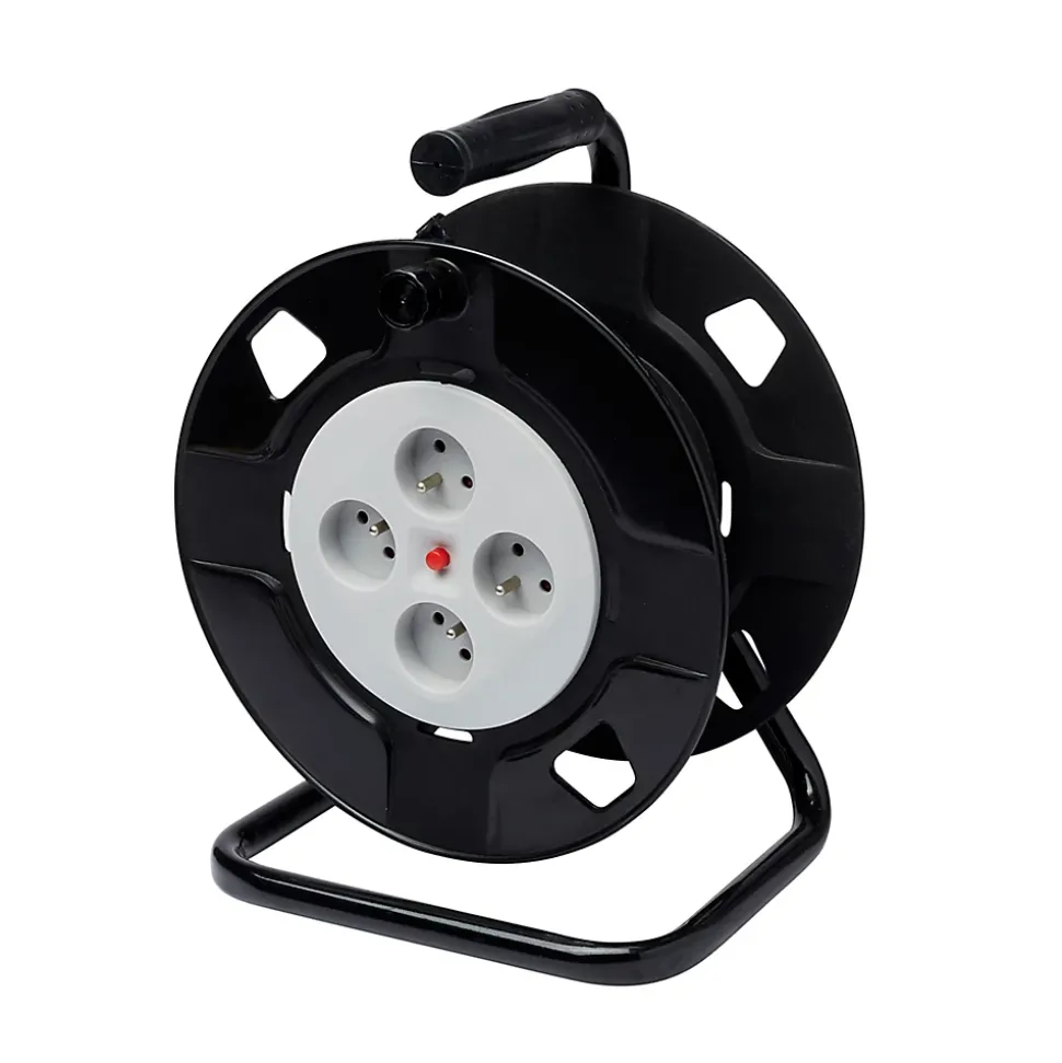 Enrouleur de bricolage vide H05VV-F 4 prises 40m