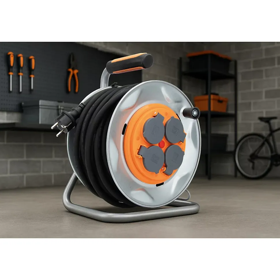 Enrouleur de chantier IP44 - 4 prises 25m Zenitech