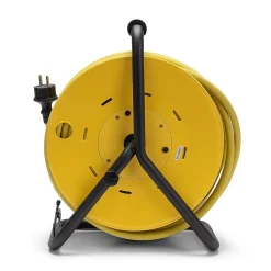 Enrouleur de chantier, 4 prises, 3G2.5, 25 mètres , NF, IP44. Platine fixe et guide cable