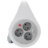 Enrouleur domestique Schuko 3 prises 7m - Gris - Zenitech