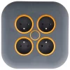 Enrouleur domestique 4x2P+T - 7m orange Zenitech