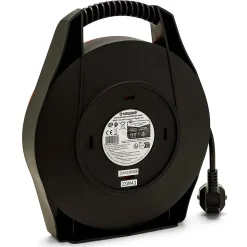 Enrouleur électrique domestique 10m, H05VV-F3G1.0MM2, 4 prises françaises 2P+T 16A, NF, CE