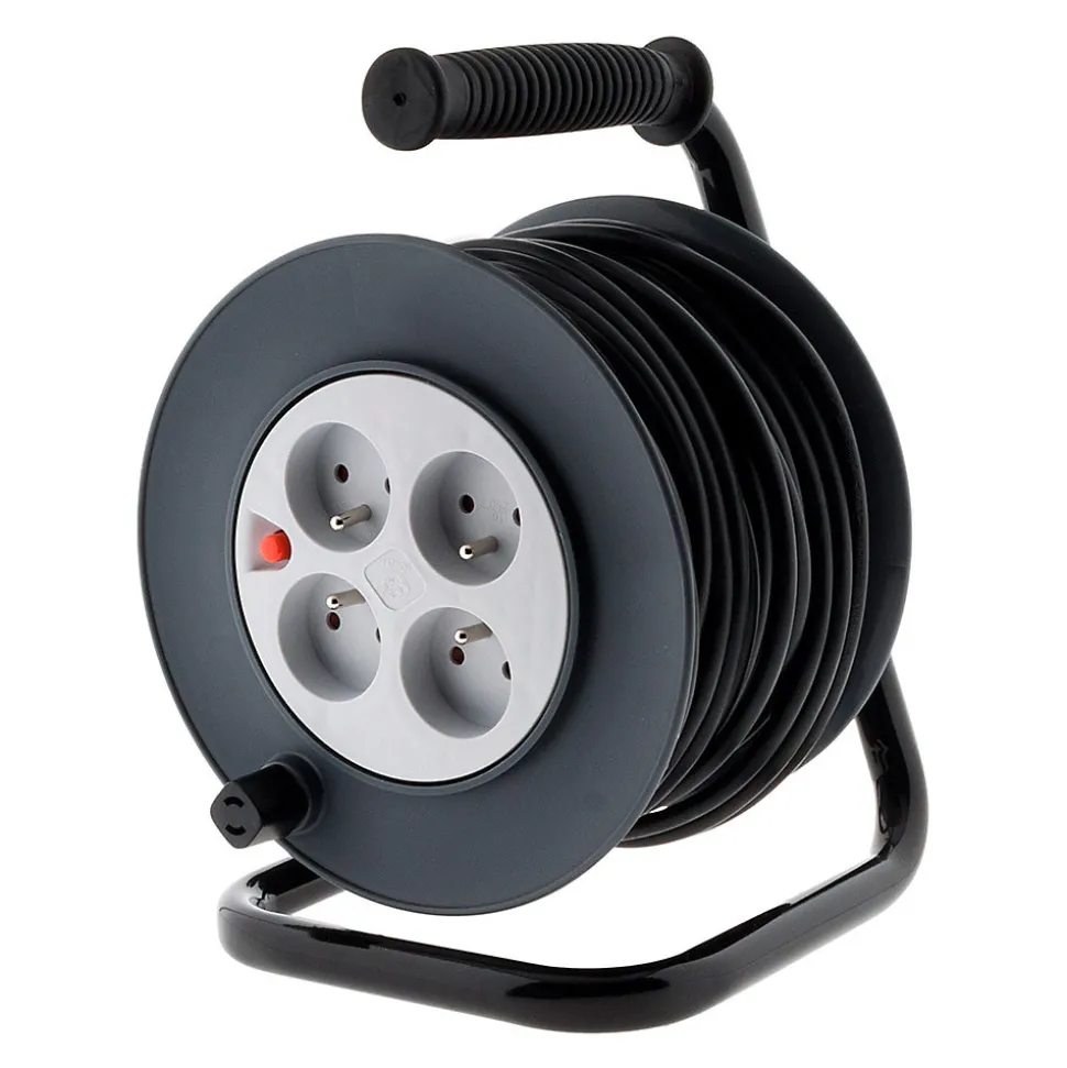 Enrouleur 4 prises H05VV-F 3G1mm² - 25m - Zenitech