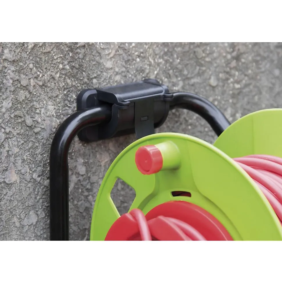 Enrouleur 4 prises 25m + coupe-circuit + support Zenitech