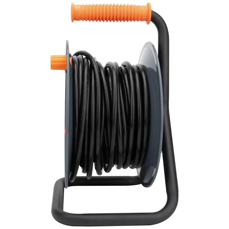Enrouleur 4 prises 25m + coupe-circuit + support Zenitech