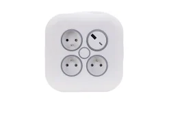 Enrouleur 3 prises + 2 USB-A/C - Zenitech