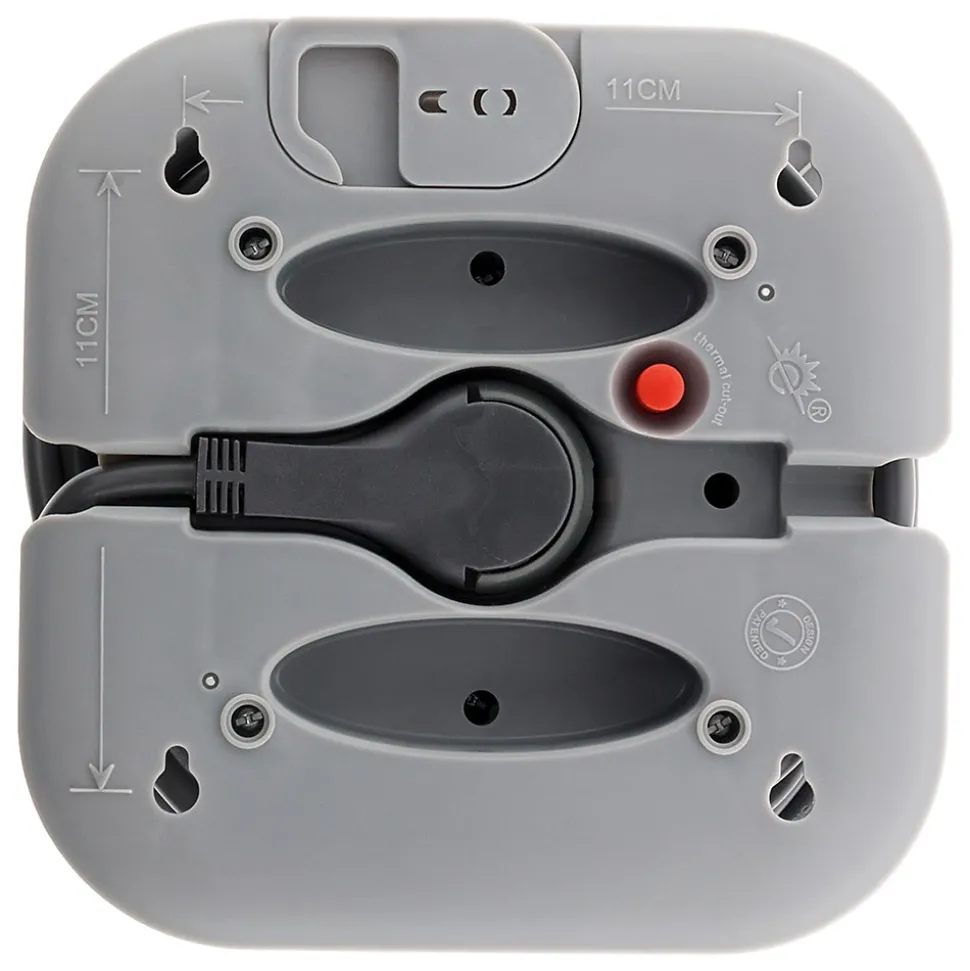 Enrouleur 3 x 2P+T + 2x USB - 7m - gris - Zenitech