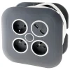 Enrouleur 3 x 2P+T + 2x USB - 7m - noir - Zenitech