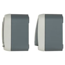 Ensemble 2 prises avec terre monobloc et 1 interrupteur va-et-vient étanche Jacobsen Malinn