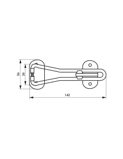 Entrebailleur pour porte d'entrée, taquet d'arrêt, 142mm, blanc - THIRARD
