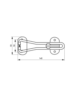Entrebailleur pour porte d'entrée, taquet d'arrêt, 105mm, nickelé - THIRARD