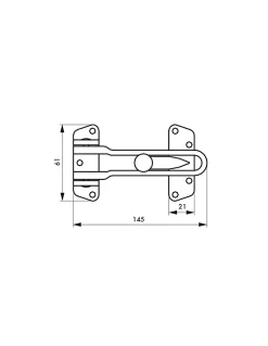 Entrebailleur pour porte à recouvrement, nickel satin - SP