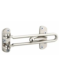 Entrebâilleur pour porte d'entrée, taquet d'arrêt, 145mm, nickelé - THIRARD