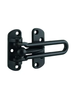 Entrebâilleur pour porte d'entrée, taquet d'arrêt, 105mm, noir - THIRARD