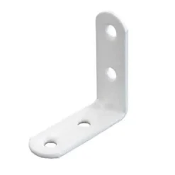 4 Equerres de chaise Acier Blanc l.14 x H.80 x P.80 mm