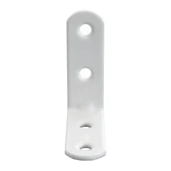 4 Equerres de chaise Acier Blanc l.14 x H.50 x P.50 mm