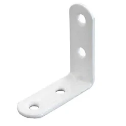 4 Equerres de chaise Acier Blanc l.14 x H.30 x P.30 mm