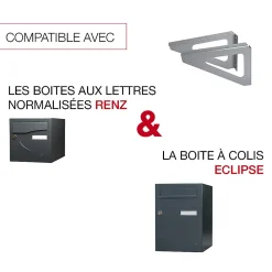 Equerres murales Argent RAL 9006M