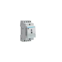 Etc425 Hager Contacteur Jour Nuit Triphasé Pour Heures Creuses 4no - 25a - Bobine 230 Vac - Bornes à Vis - 2 Modules
